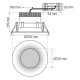 Foco Downlight LED SMD Fijo Redondo Ø230mm 25w Konic Blanco